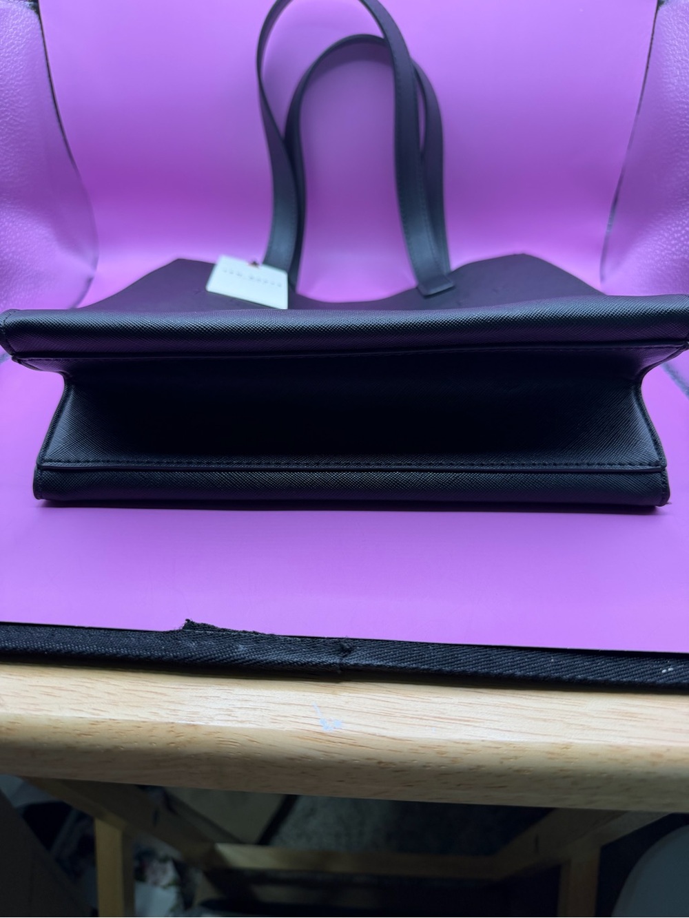 NWT Ted Baker London Black Tote Bag "The Icon" Embossed Logo - Picture 5 of 7